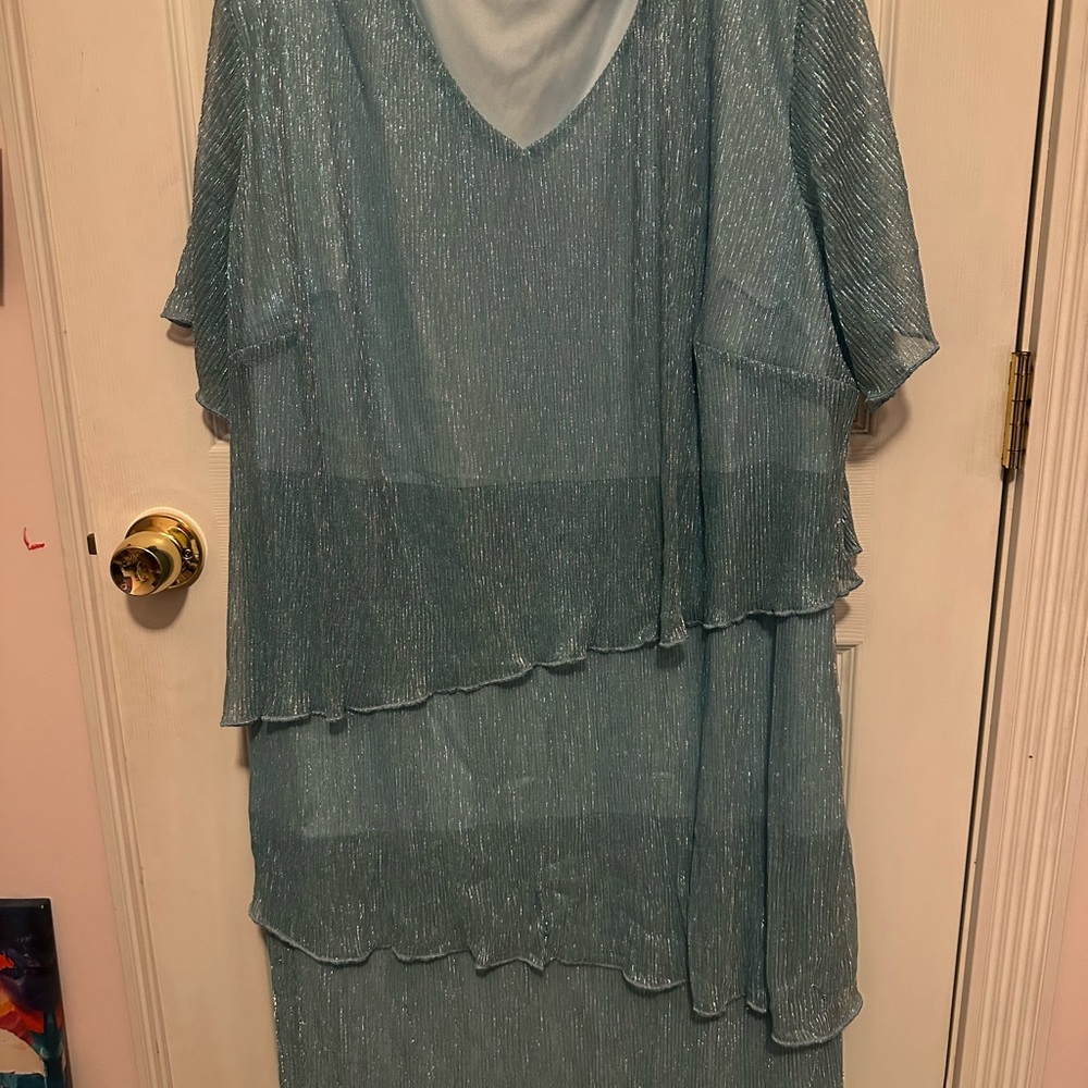 Elegant Blue Layered Dress